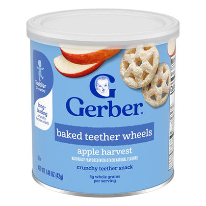 Прорезыватели Gerber Teether Wheels с яблоком, 12+ месяцев