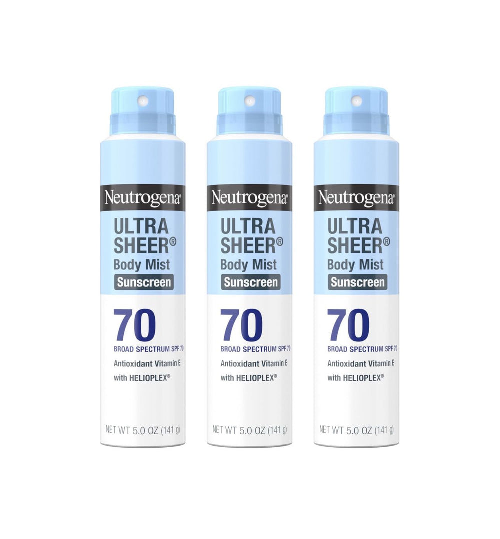 Neutrogena SPF 70 spreyi 141g yengil, suv o'tkazmaydigan, yog'siz
