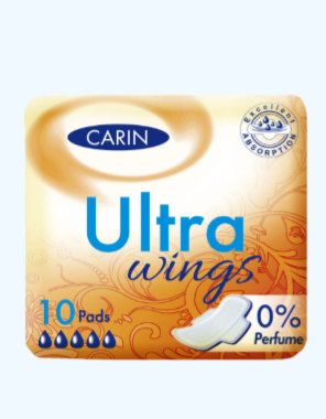 Прокладки Carin Ultra Wings Free Style 9 шт женские гигиенические