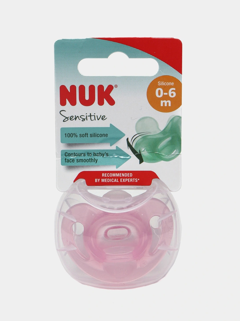 NUK Sensitive силиконовая соска, 0–6 месяцев
