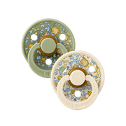 BIBS x Liberty Pacifier Colour 2 PACK Eloise Latex Size 1 Sage Mix