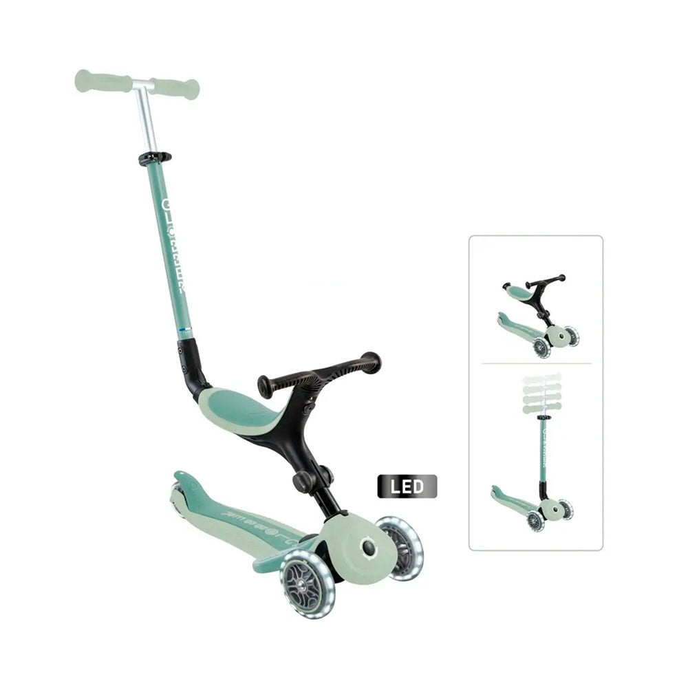 Globber GO UP Active Lights Ecologic 3 in 1 samokat, 15 oy–9 yosh
