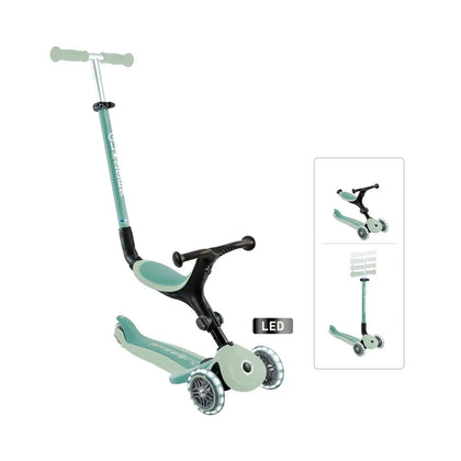 Globber GO UP Active Lights Ecologic 3 in 1 samokat, 15 oy–9 yosh