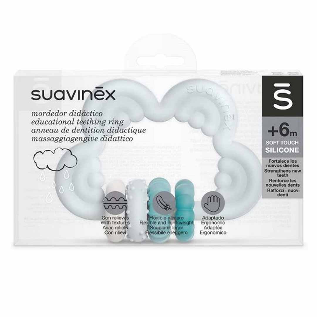 Прорезыватель Suavinex Step 3 Облачко 6+ месяцев голубой