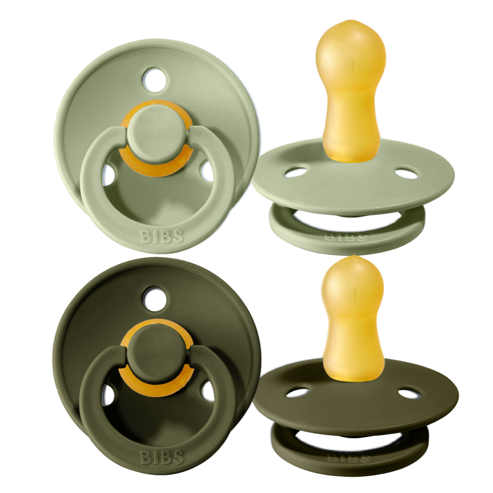 Соска латексная BIBS Colour, размер 1, Sage/Hunter Green, 1 шт (0-6 мес)