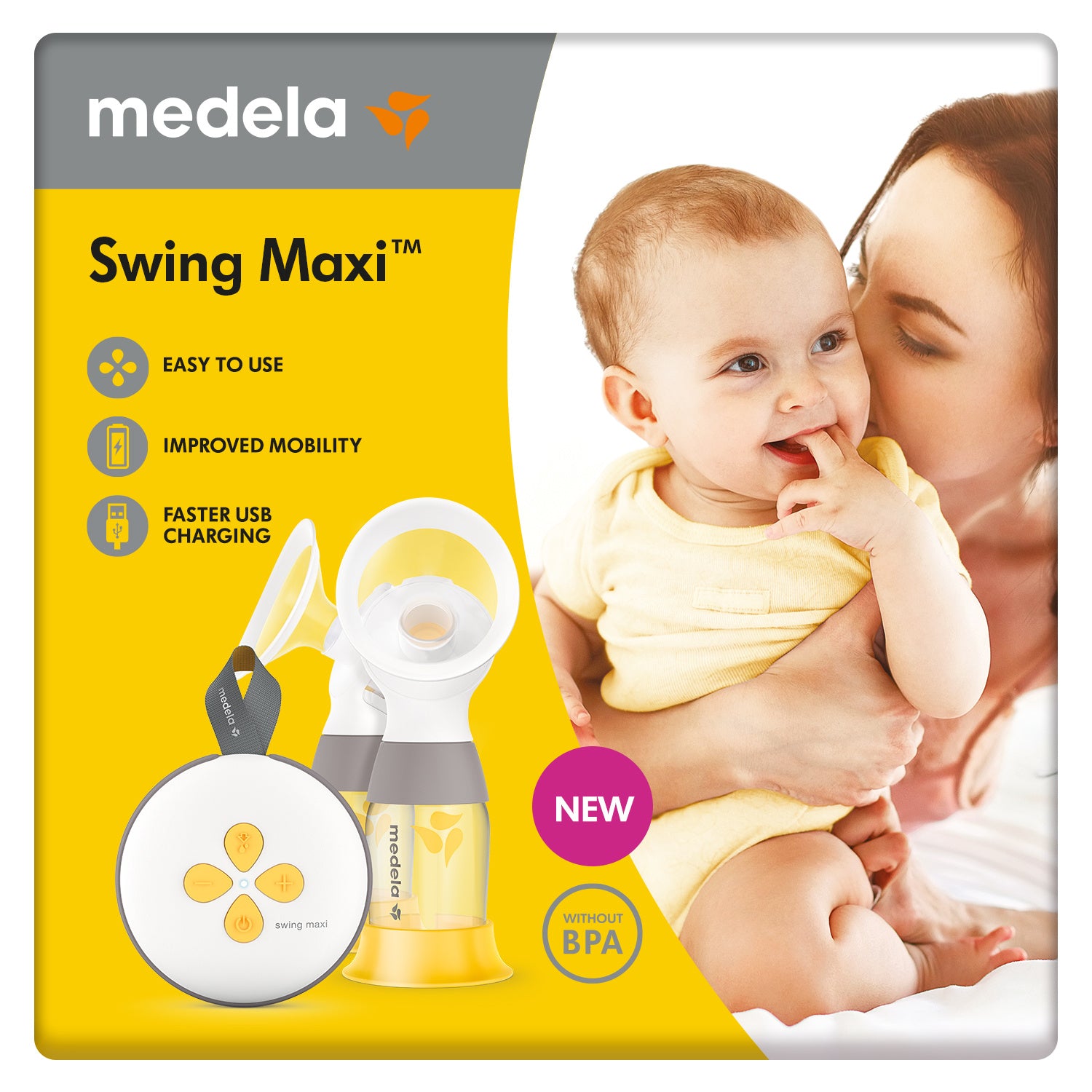 Молокоотсос Medela Swing Maxi Flex электрический двойной 220В