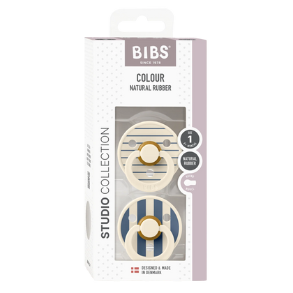 BIBS Colour so'rg'ichlari 1 dona, lateks, 0-6 oy, White/Steel Blue