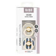 BIBS Colour so‘rg‘ichlari 1 dona, lateks, 0-6 oy, White/Steel Blue