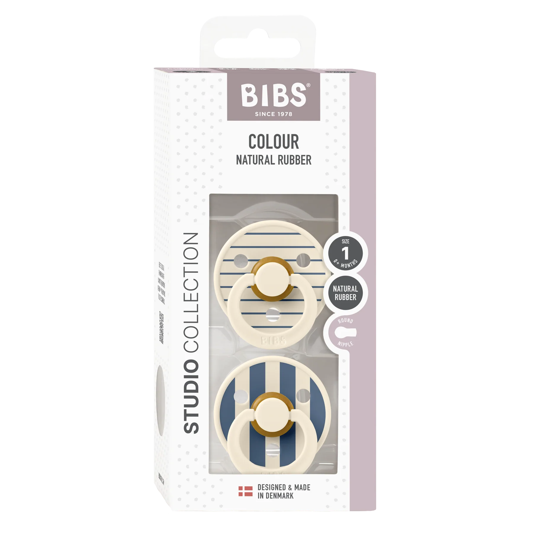 BIBS Colour so‘rg‘ichlari 1 dona, lateks, 0-6 oy, White/Steel Blue