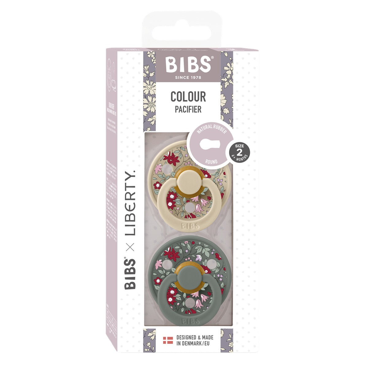 Пустышка BIBS x Liberty Chamomile Lawn латекс размер 1 (0-6 месяцев)