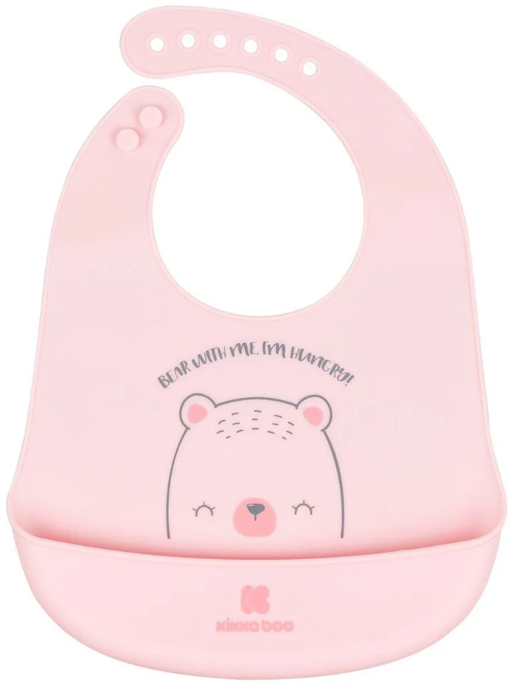Нагрудник силиконовый Kikkaboo Bear With Me для малышей