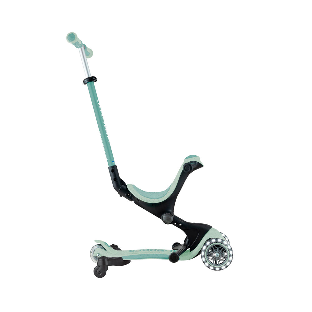 Globber Go Deluxe LIGHTS ECOLOGIC 360° bolalar samokati, 3-in-1, 4 xil rangda