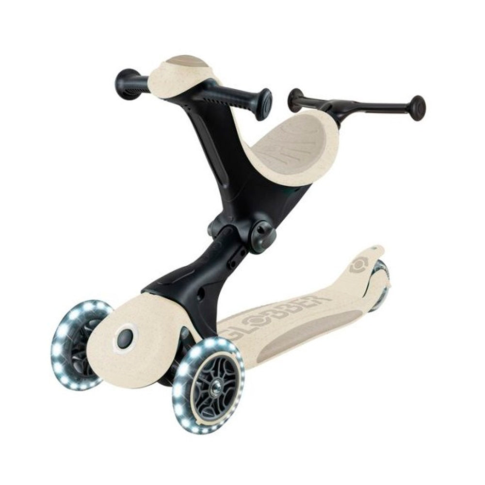 Globber Go Deluxe LIGHTS ECOLOGIC 360° bolalar samokati, 3-in-1, 4 xil rangda
