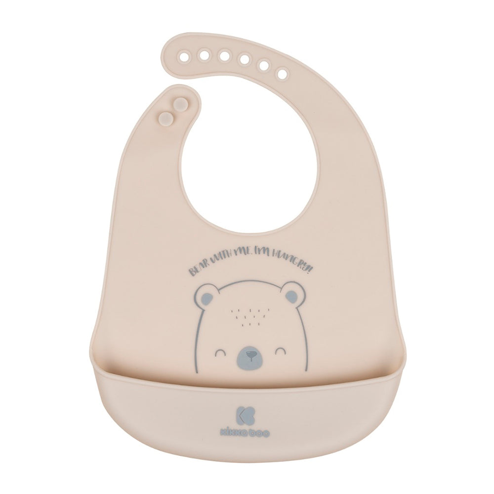Нагрудник силиконовый Kikkaboo Bear With Me для малышей