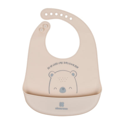Нагрудник силиконовый Kikkaboo Bear With Me с карманом для еды 4+ мес.