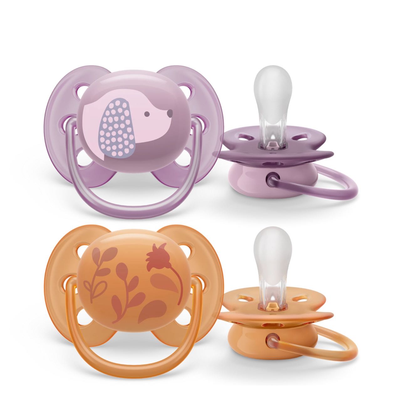 Соска-пустышка Philips Avent Ultra Soft 6-18 месяцев для девочек 2 шт