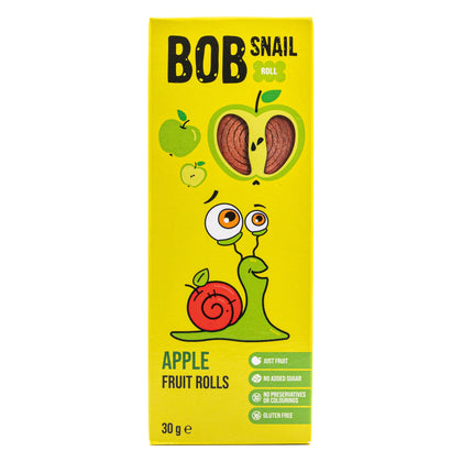Фруктовый ролл Bob Snail яблоко натуральный без сахара, 60 г