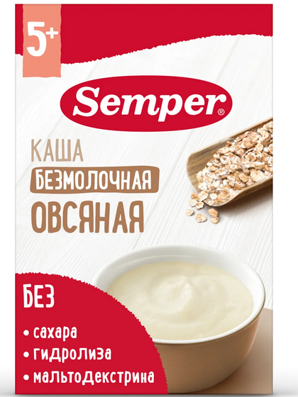 Semper sut mahsulotisiz suli yormasi 5 oylikdan+ 180 gr
