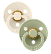 Пустышка BIBS Colour латексная Ivory/Sage 0-6 месяцев Size 1