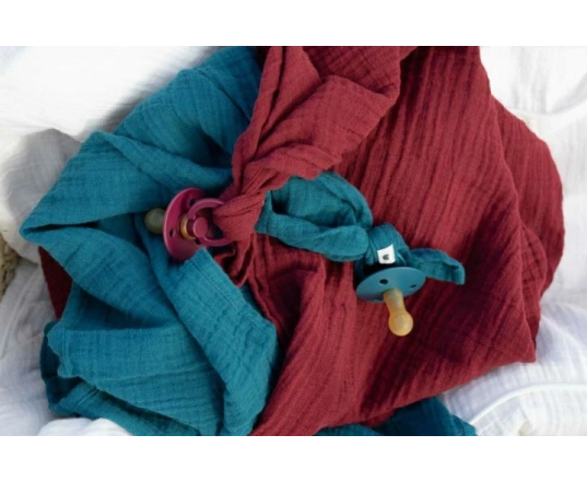 Муслиновые пелёнки BIBS 70×70 см, 2 шт., бузина