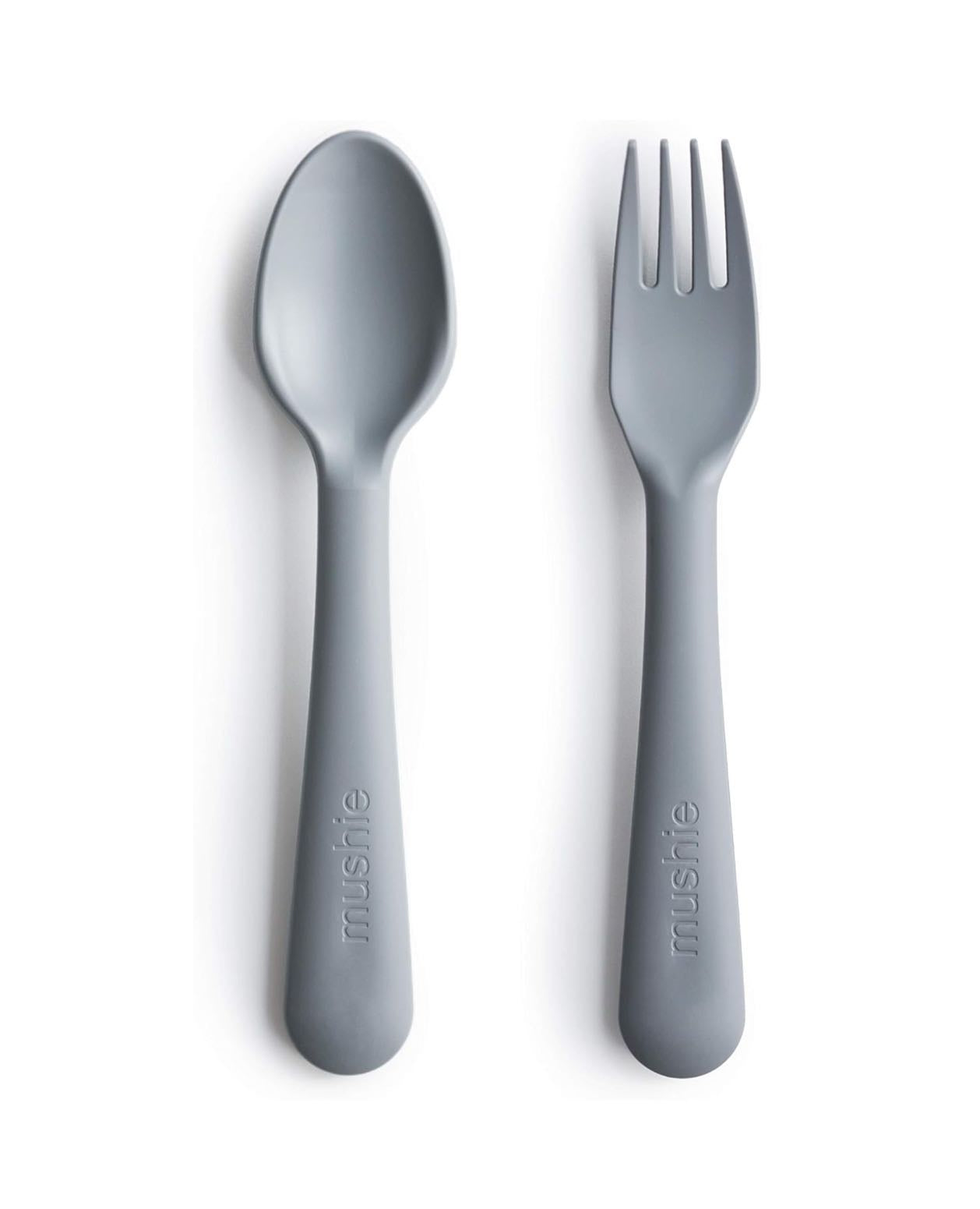 Frigg Mushie Fork & Spoon Cloud силиконовый набор приборов 6 месяцев
