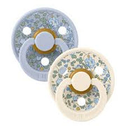BIBS x Liberty Pacifier Colour 2 PACK Eloise Latex Size 2 Dusty Blue Mix