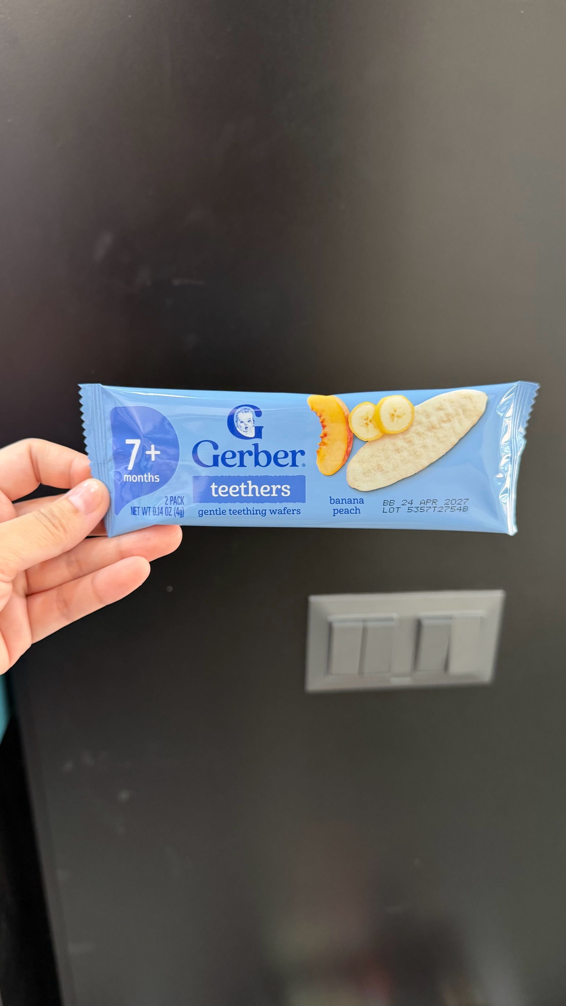 Прорезыватель-вафли Gerber Gentle Teethers Клубника Яблоко Шпинат 7+ месяцев