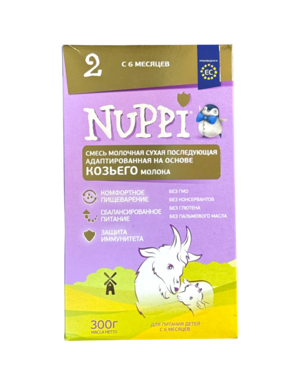 Nuppi Козье молоко 2 молочная смесь от 6 месяцев 800 г