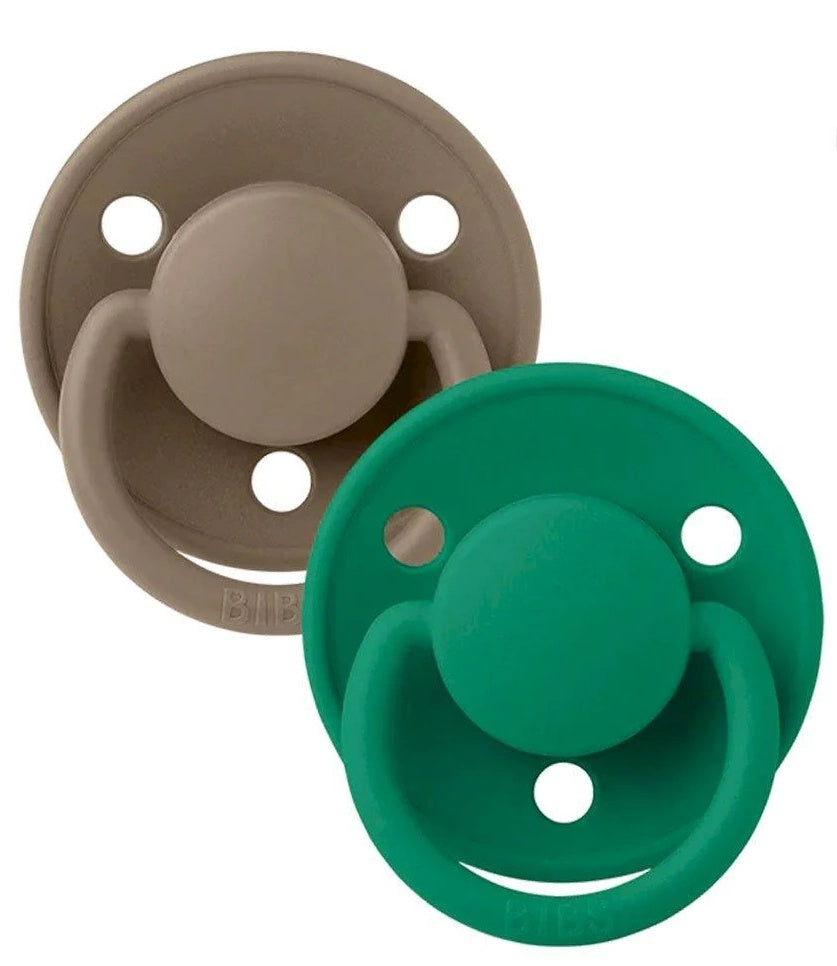 Пустышка BIBS De Lux силиконовая симметричная Dark Oak Evergreen