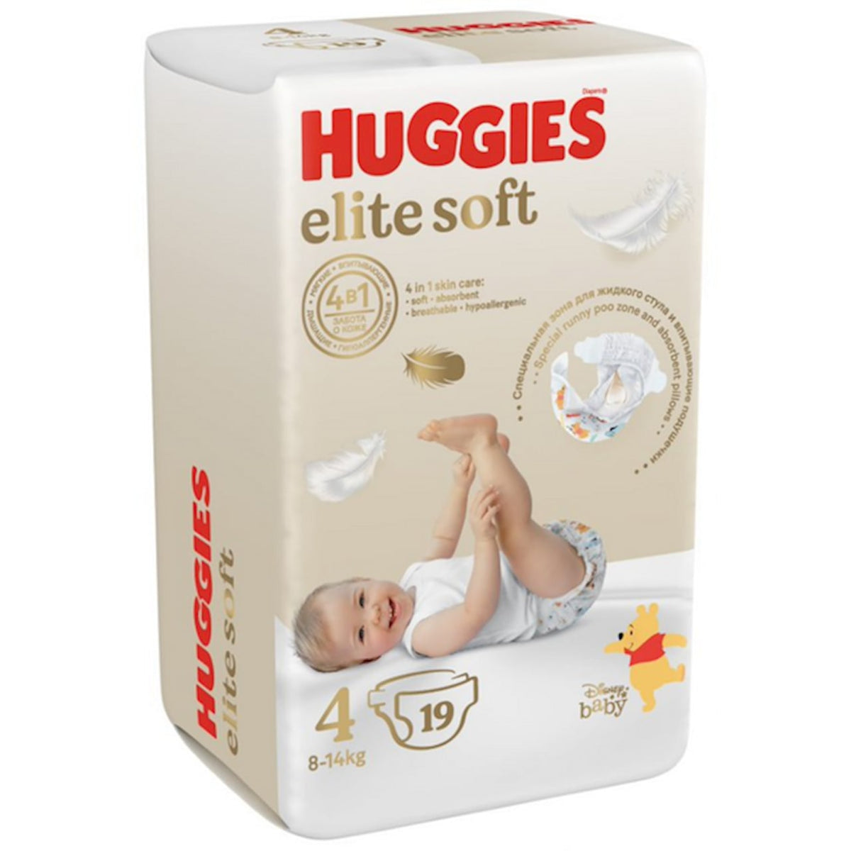 Подгузники Huggies Elite Soft 4 (8–14 кг), 19 шт