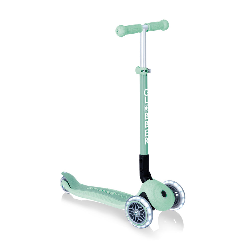 Globber Primo Foldable Lights ECO samokat, 3 g'ildirak, 3–7 yosh