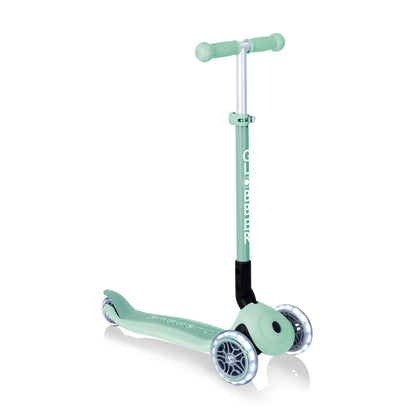 Globber Primo Foldable Lights ECO samokat, 3 g'ildirak, 3–7 yosh