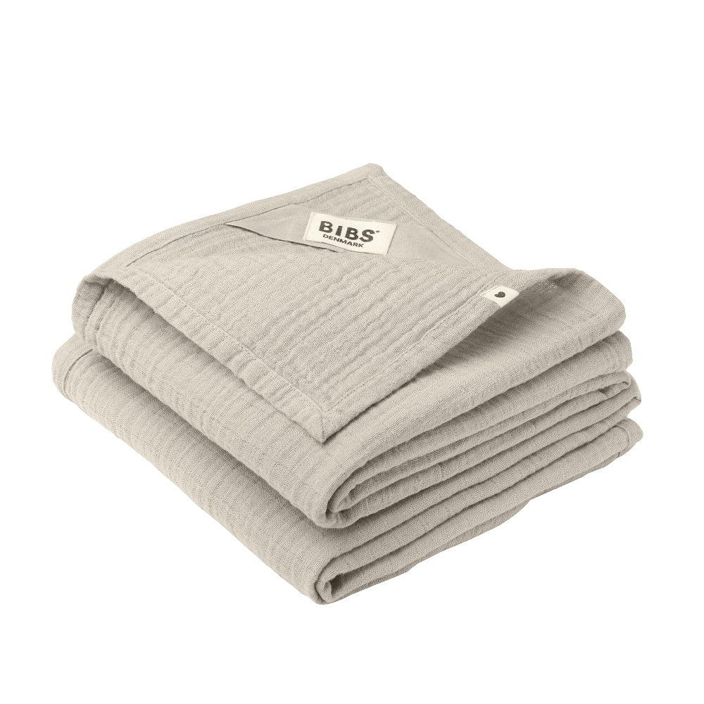 Муслиновая пелёнка BIBS Sand хлопок 120x120 см для новорождённых