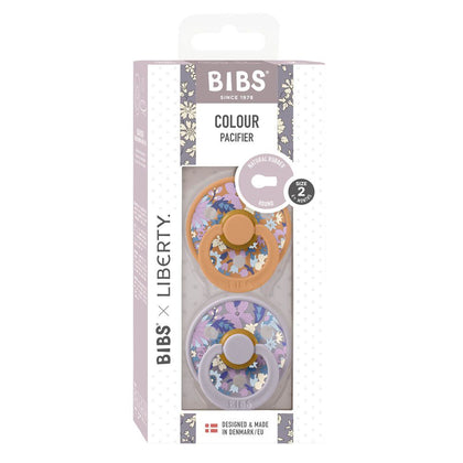 Соска BIBS x Liberty June Blossom латексная, размер 2, 2 шт., Pumpkin Mix, 6-18 месяцев