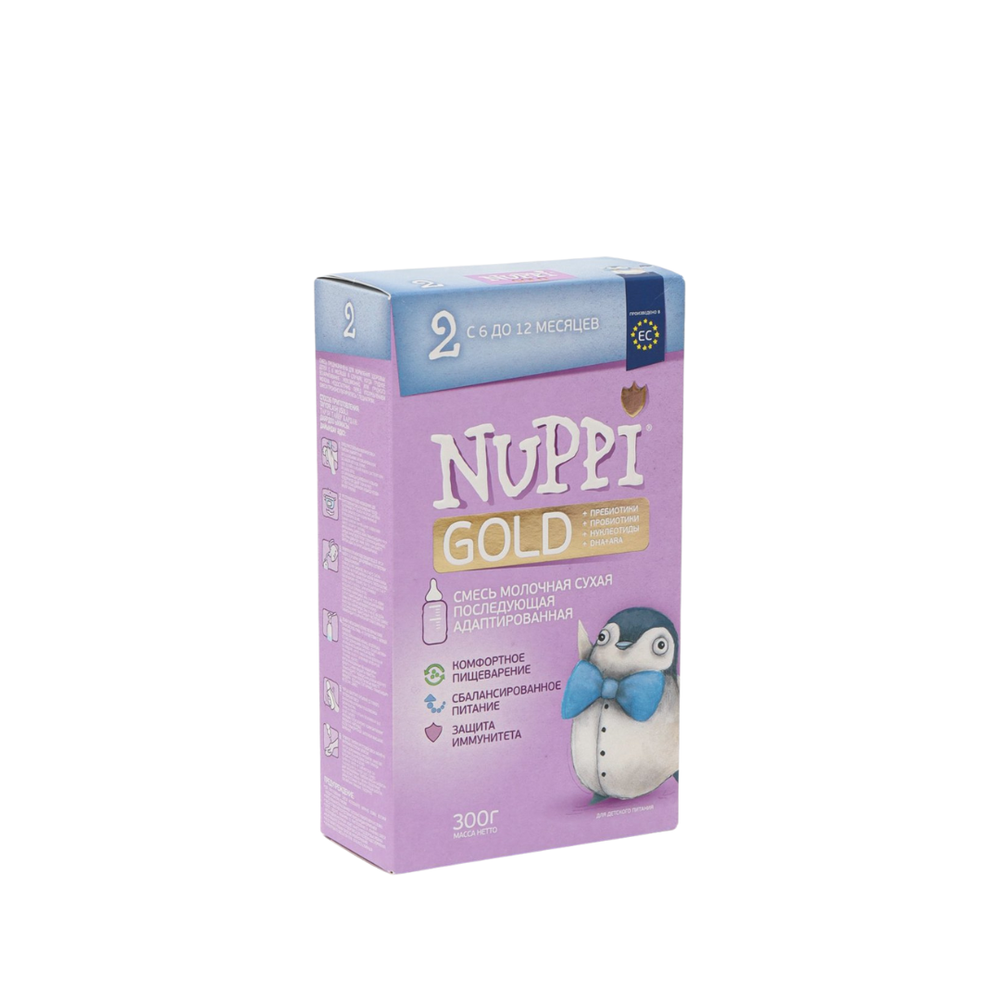 Молочная смесь Nuppi Gold 2 для детей 6-12 месяцев 300 г