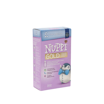 Молочная смесь Nuppi Gold 2 для детей 6-12 месяцев 300 г