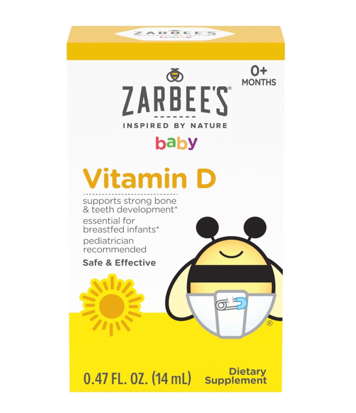 Zarbee's Витамин D 400 МЕ капли 14 мл для новорожденных