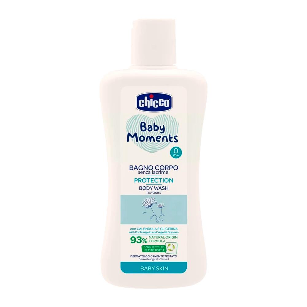 Пена-шампунь Chicco Baby Moments без слёз 200 мл для новорождённых