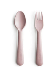 Frigg Mushie Fork & Spoon Blush детский набор ложка вилка силиконовые