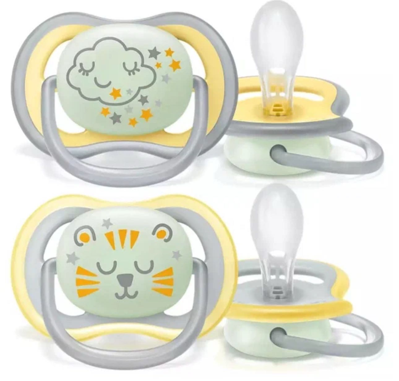 Пустышка Philips Avent Ultra Air Night силиконовая 18+ месяцев светящаяся 2 шт