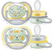 Пустышка Philips Avent Ultra Air Night силиконовая 18+ месяцев светящаяся 2 шт
