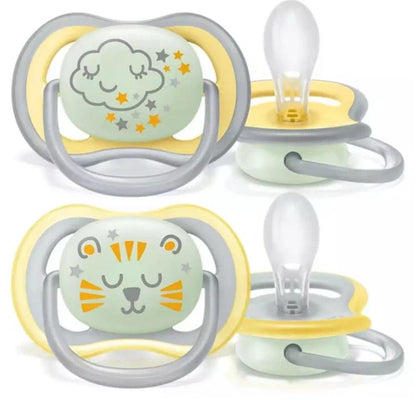 Пустышка Philips Avent Ultra Air Night силиконовая 18+ месяцев светящаяся 2 шт