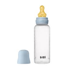 BIBS Round бутылочка 270 мл Baby Blue латексная соска Medium Flow