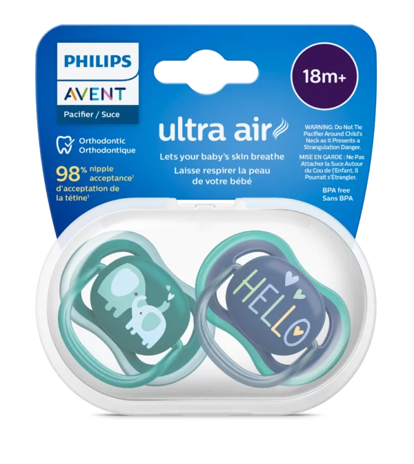 Пустышка Philips Avent Ultra Air 18+ месяцев силиконовая 2 шт