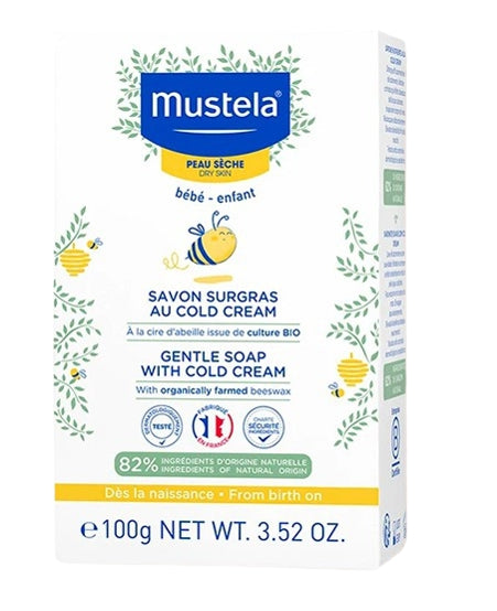 Мыло Mustela с Cold-Кремом 100 г для сухой кожи новорождённых