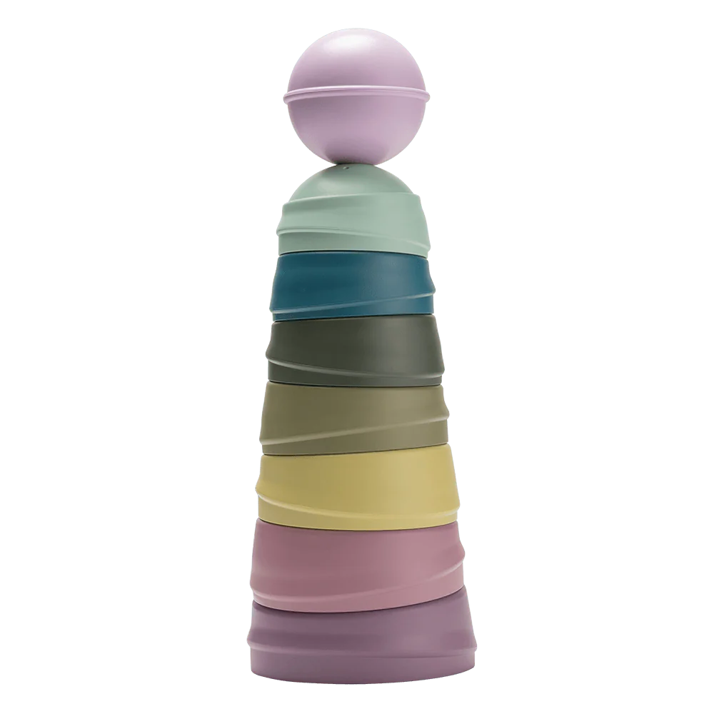 Развивающая игрушка BIBS Wobbly Tower Bright Rainbow пирамидка
