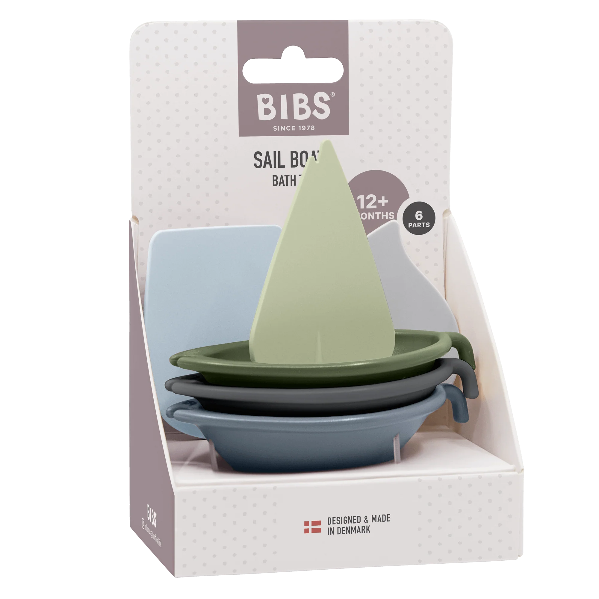 Набор игрушек для ванны BIBS Sail Boats голубой микс 3+ месяца