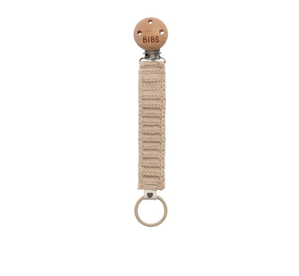 Держатель для пустышки BIBS Knitted Vanilla вязаный