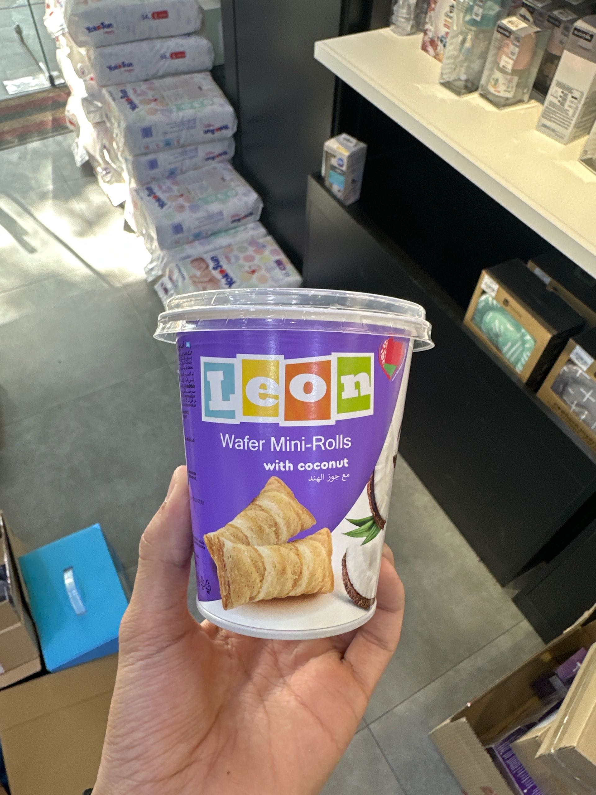 Вафельные мини-трубочки Leon Baby с кокосом 100 г