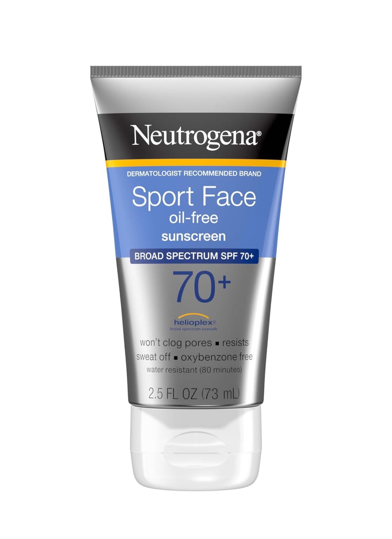 Neutrogena Sport Face Sunscreen SPF 70+ нежирный лосьон 73 мл для лица